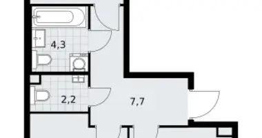 Apartamento 2 habitaciones en Postnikovo, Rusia