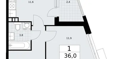 Квартира 1 комната в район Внуково, Россия