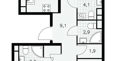 Apartamento 4 habitaciones en South-Western Administrative Okrug, Rusia