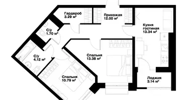 Квартира 2 комнаты в Ташкент, Узбекистан