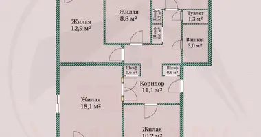 Apartamento 4 habitaciones en Bialarucki siel ski Saviet, Bielorrusia