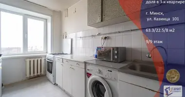 Apartamento 3 habitaciones en Minsk, Bielorrusia