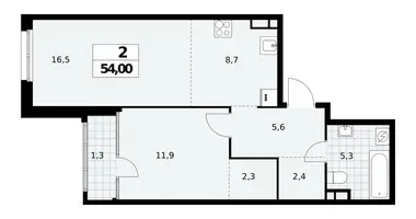 Wohnung 2 Zimmer in Nördlicher Verwaltungsbezirk, Russland