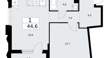 1 room apartment in Troitsk, Russia