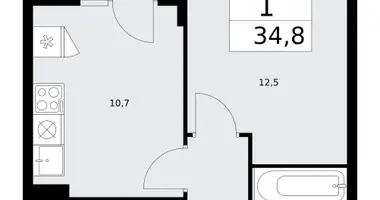 Wohnung 1 zimmer in Troizk, Russland