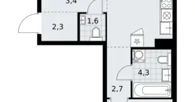 Квартира 2 комнаты в район Коммунарка, Россия