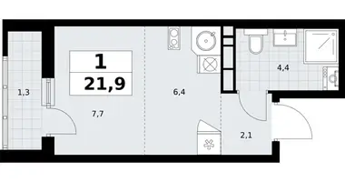 Mieszkanie 1 pokój w Postnikovo, Rosja