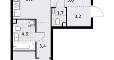 Apartamento 3 habitaciones en Postnikovo, Rusia