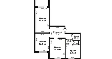 Apartamento 3 habitaciones en Minsk, Belarús
