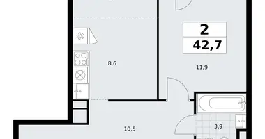 Apartamento 2 habitaciones en Postnikovo, Rusia