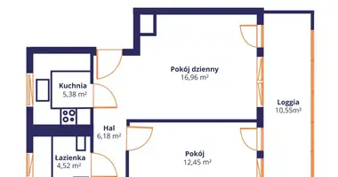 Wohnung 2 zimmer in Warschau, Polen