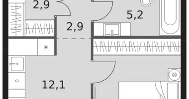 Apartamento 1 habitación en North-Western Administrative Okrug, Rusia