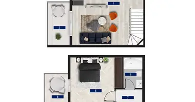 Apartamento 3 habitaciones en Incekum, Turquía