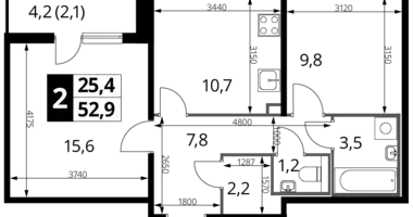 Mieszkanie 2 pokoi w Nekrasovka District, Rosja