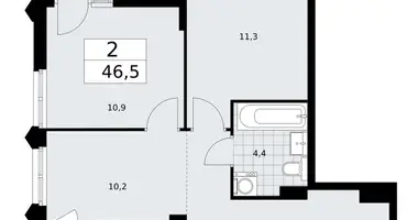 2 room apartment in Troitsk, Russia