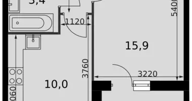 Appartement 1 chambre dans Razvilka, Fédération de Russie