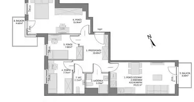 Apartamento 4 habitaciones en Danzig, Polonia