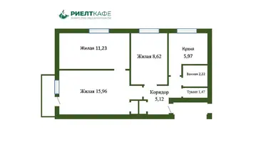 Apartamento 3 habitaciones en Rusino, Belarús
