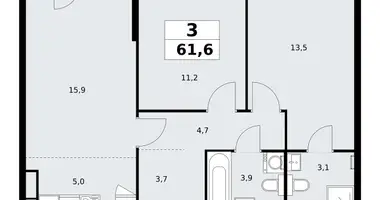 Appartement 3 chambres dans poselenie Sosenskoe, Fédération de Russie