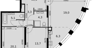 Appartement 4 chambres dans Moscou, Russie