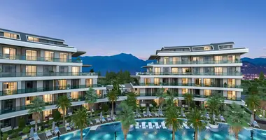 Penthouse 4 Zimmer mit Balkon, mit Klimaanlage, mit Meerblick in Alanya, Türkei