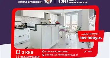 Apartamento 3 habitaciones en Minsk, Bielorrusia