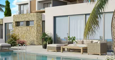 Вилла 4 комнаты  с балконом, с кондиционером, с видом на море в Кало Хорио Лефкас, Северный Кипр