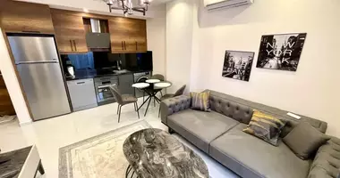2 room apartment with parking, with swimming pool, with surveillance security system in Alanya, Turkey