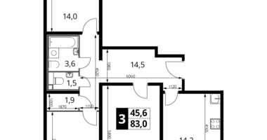 Mieszkanie 3 pokoi w Nekrasovka District, Rosja