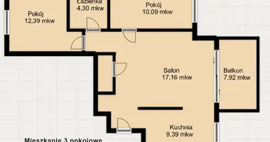 Appartement 3 chambres dans Varsovie, Pologne