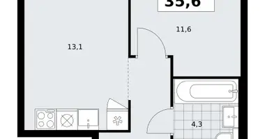 1 room apartment in Kommunarka, Russia