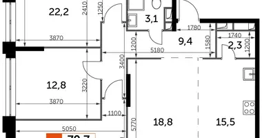 Apartamento 4 habitaciones en North-Western Administrative Okrug, Rusia