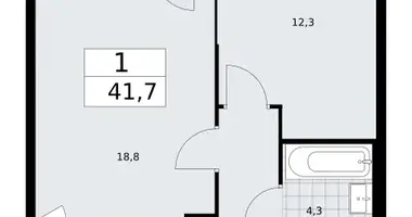 Appartement 1 chambre dans Troïtsk, Russie