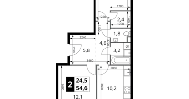 Квартира 2 комнаты в Химки, Россия