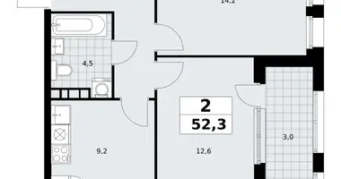 Apartamento 2 habitaciones en poselenie Sosenskoe, Rusia