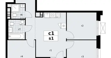 Apartamento 3 habitaciones en poselenie Sosenskoe, Rusia