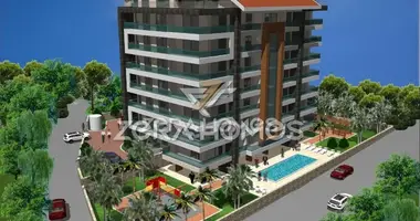 2 room apartment with parking, with sea view, with swimming pool in Avsallar, Turkey