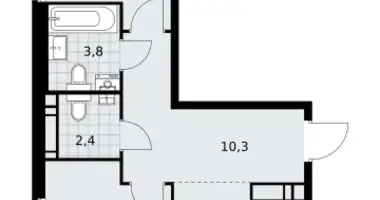 Appartement 2 chambres dans poselenie Sosenskoe, Fédération de Russie