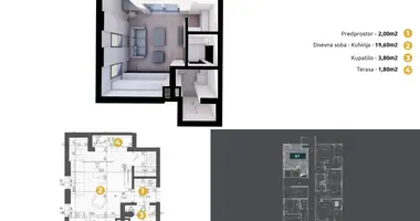 Студия 1 комната в Бар, Черногория