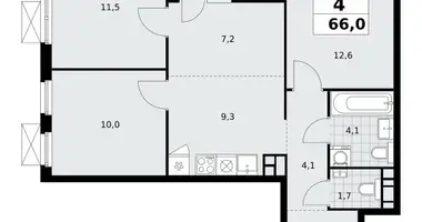 Apartamento 4 habitaciones en Moscú, Rusia