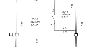 Pomieszczenie biurowe 79 m² w Mińsk, Białoruś