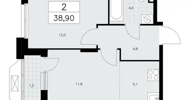 Квартира 2 комнаты в поселение Сосенское, Россия