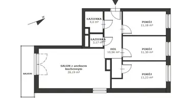 4 room apartment in Warsaw, Poland