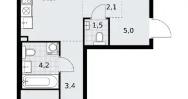 Квартира 2 комнаты в район Коммунарка, Россия