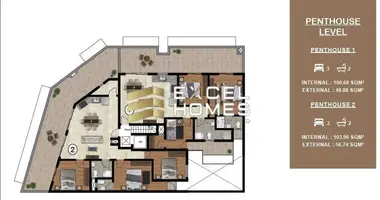 Penthouse 3 bedrooms in Mellieha, Malta