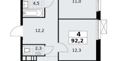 Apartamento 4 habitaciones en South-Western Administrative Okrug, Rusia