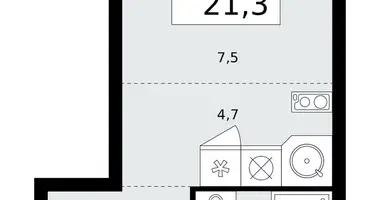 Apartamento 1 habitación en poselenie Sosenskoe, Rusia