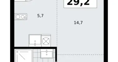Apartamento 1 habitación en Troitsk, Rusia