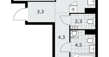 Apartamento 3 habitaciones en poselenie Sosenskoe, Rusia