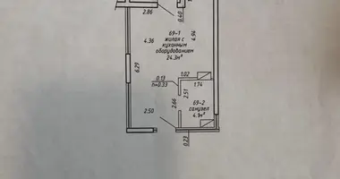 Wohnung 1 Zimmer in Minsk, Weißrussland